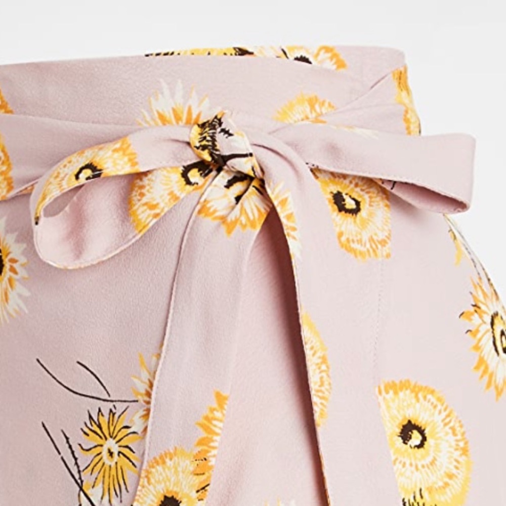 Madewell Pink Midi Skirt with Yellow Floral Print - Picture 4 of 9